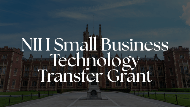 NIH Parent STTR Grant R41/R42: Startup and University Funding Guide